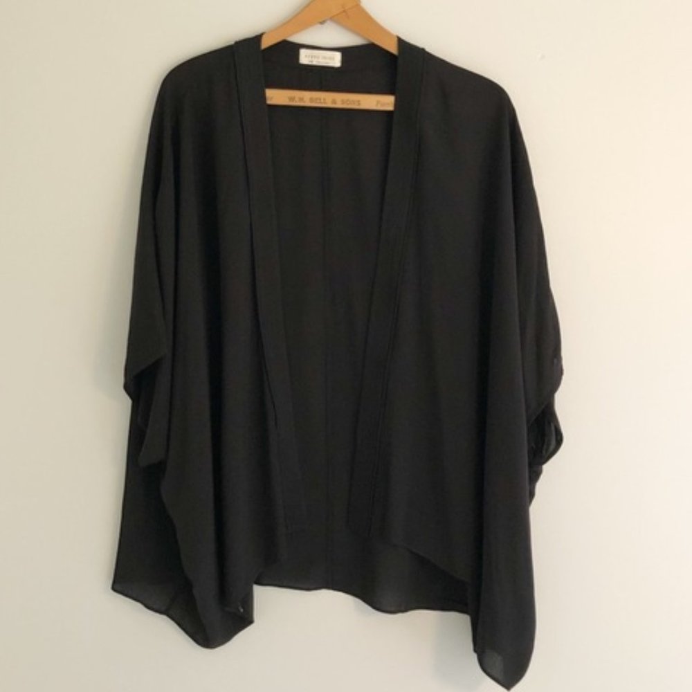 Aritzia Azure Skies Black Kimono Wrap